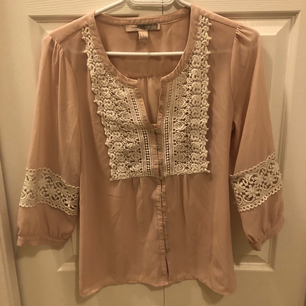 FOREVER 21 Peasant Top